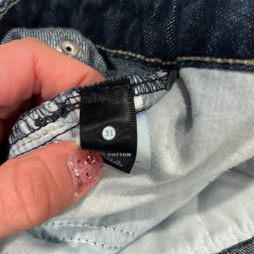 Aqua embroidered cutoff shorts - Picture 6 of 12